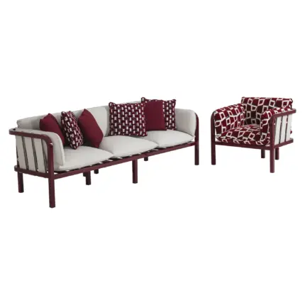 KAVI ALUMINUM SOFA 3 - terrasbank horeca